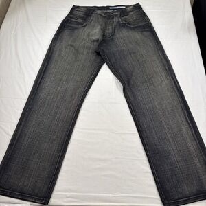 BAGGY Wide Leg‎ Jeans Mens 36x34  Black Denim Baggy Skater Y2K 90s AZURE